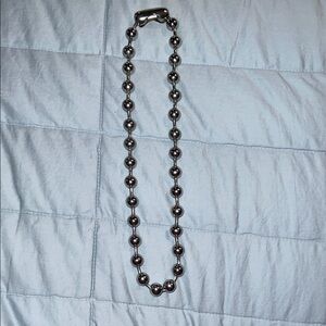 Classic Silver Ball Bead Necklace